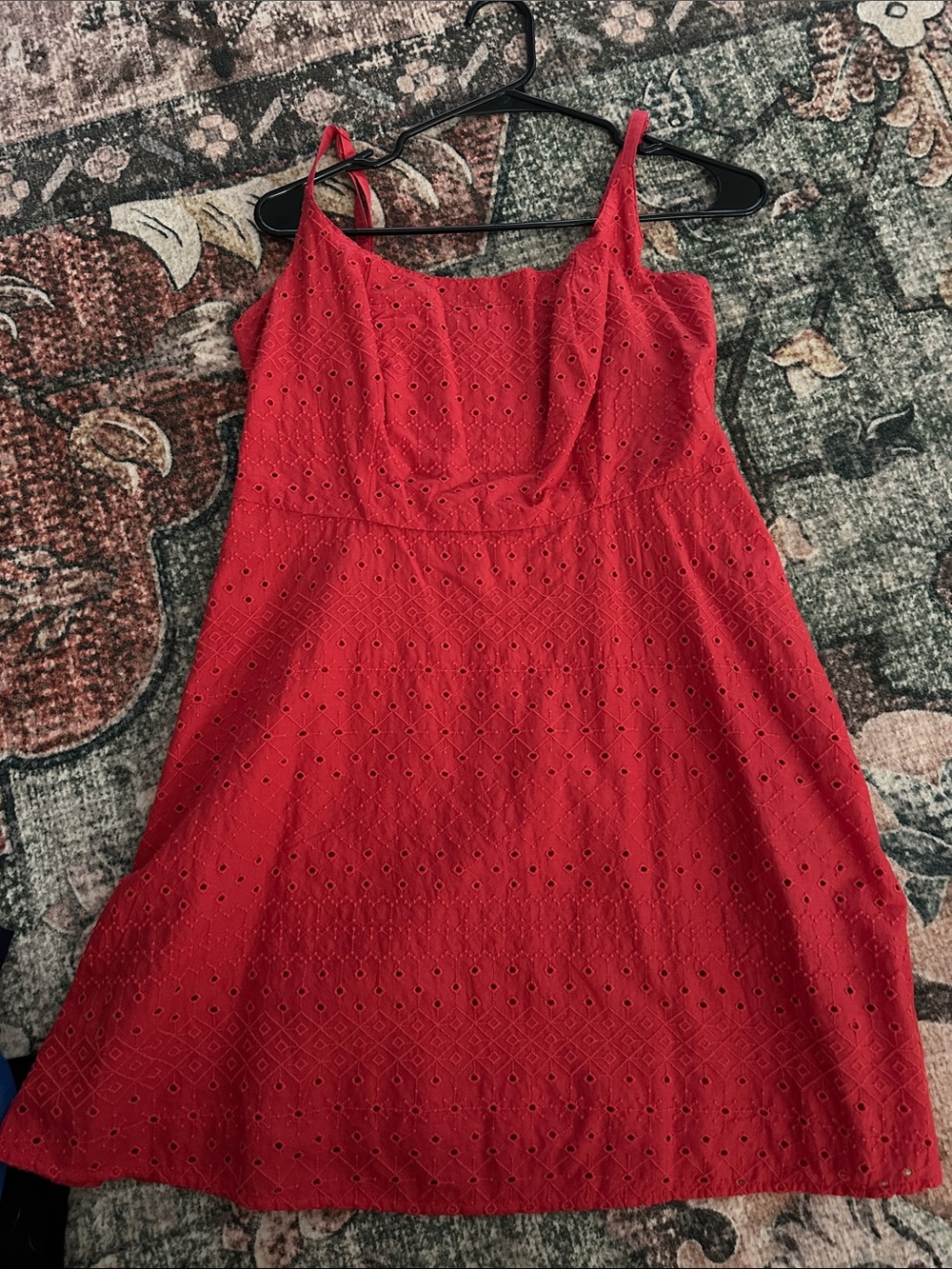 Old Navy Red Eyelet Mini Dress